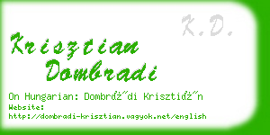 krisztian dombradi business card